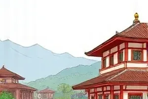 老旧居民楼楼道里唯一亮着的一盏壁灯