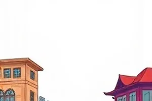 拍摄现场导演举着场记板与演员对词