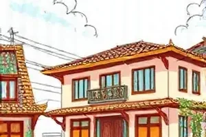 深夜站台广告灯箱前的两个人